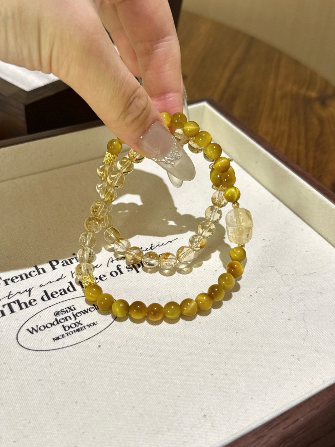 Golden Citrine Double Wrap Bracelet – Healing Gemstone Bracelet | Abundance, Protection & Clarity