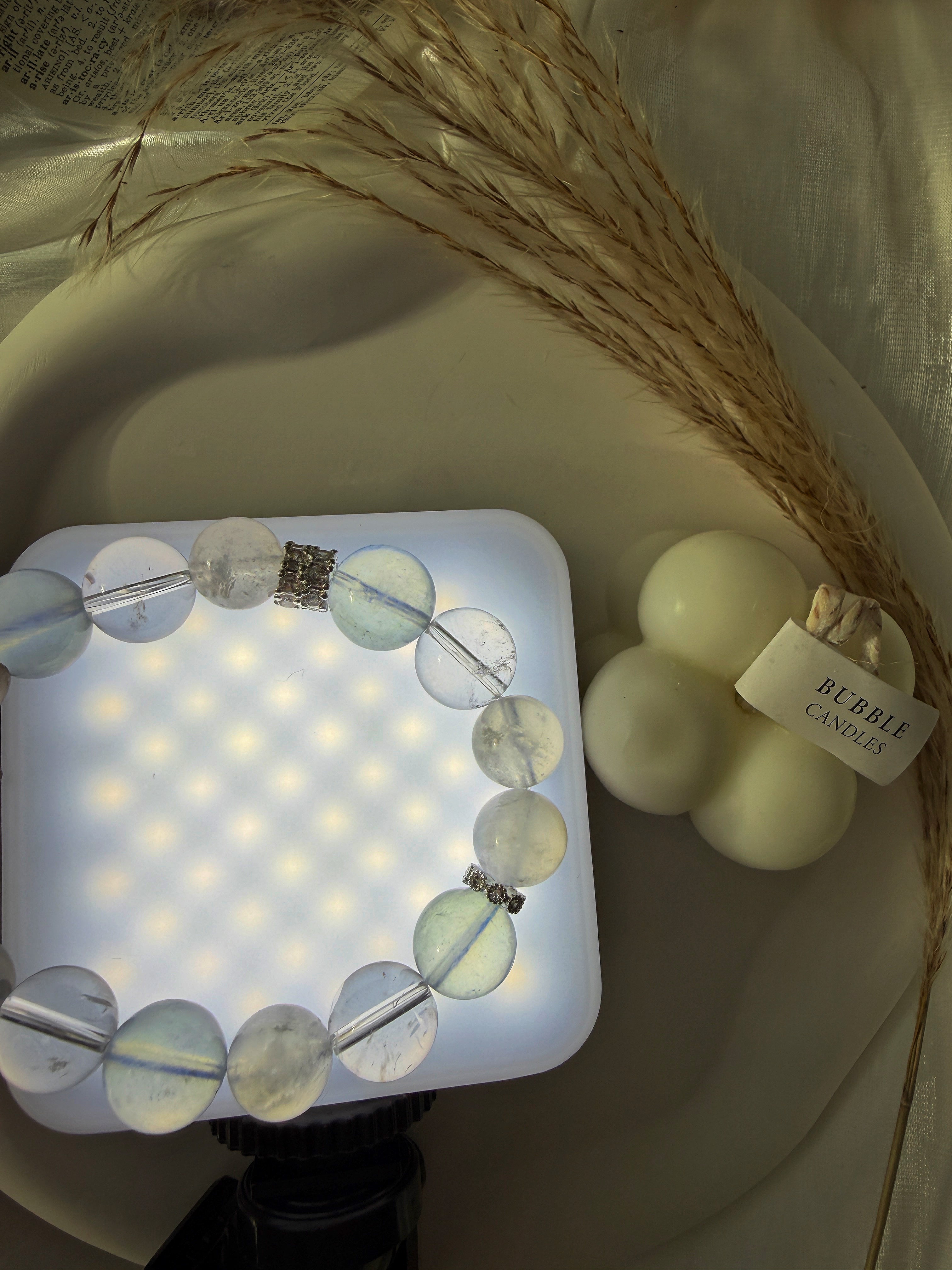 Calming Balance Bracelet – Aquamarine, Moonstone & Clear Quartz