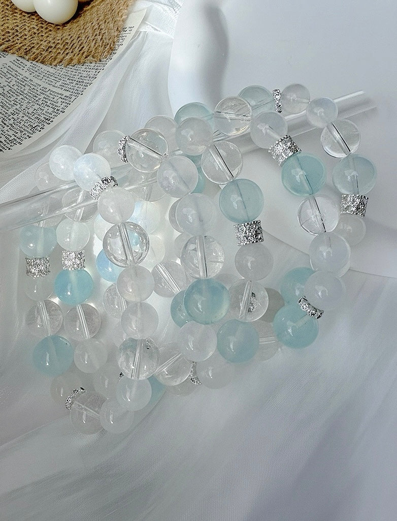 Calming Balance Bracelet – Aquamarine, Moonstone & Clear Quartz