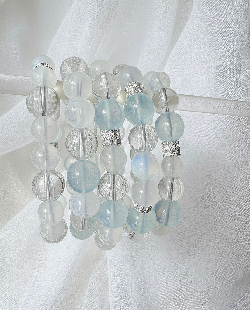 Calming Balance Bracelet – Aquamarine, Moonstone & Clear Quartz