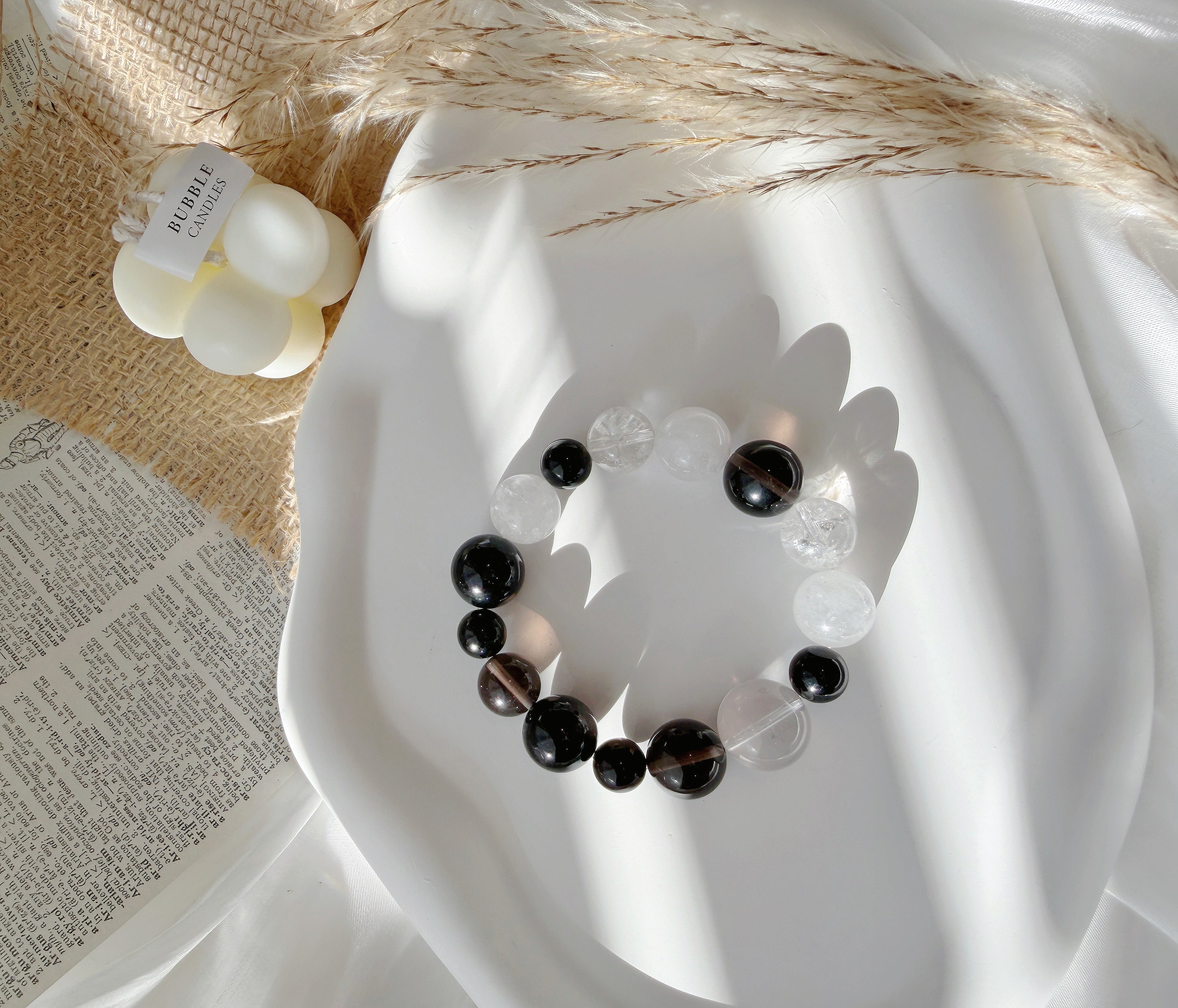 Power & Wealth Bracelet – Black Leadership Crystal with Silver Obsidian