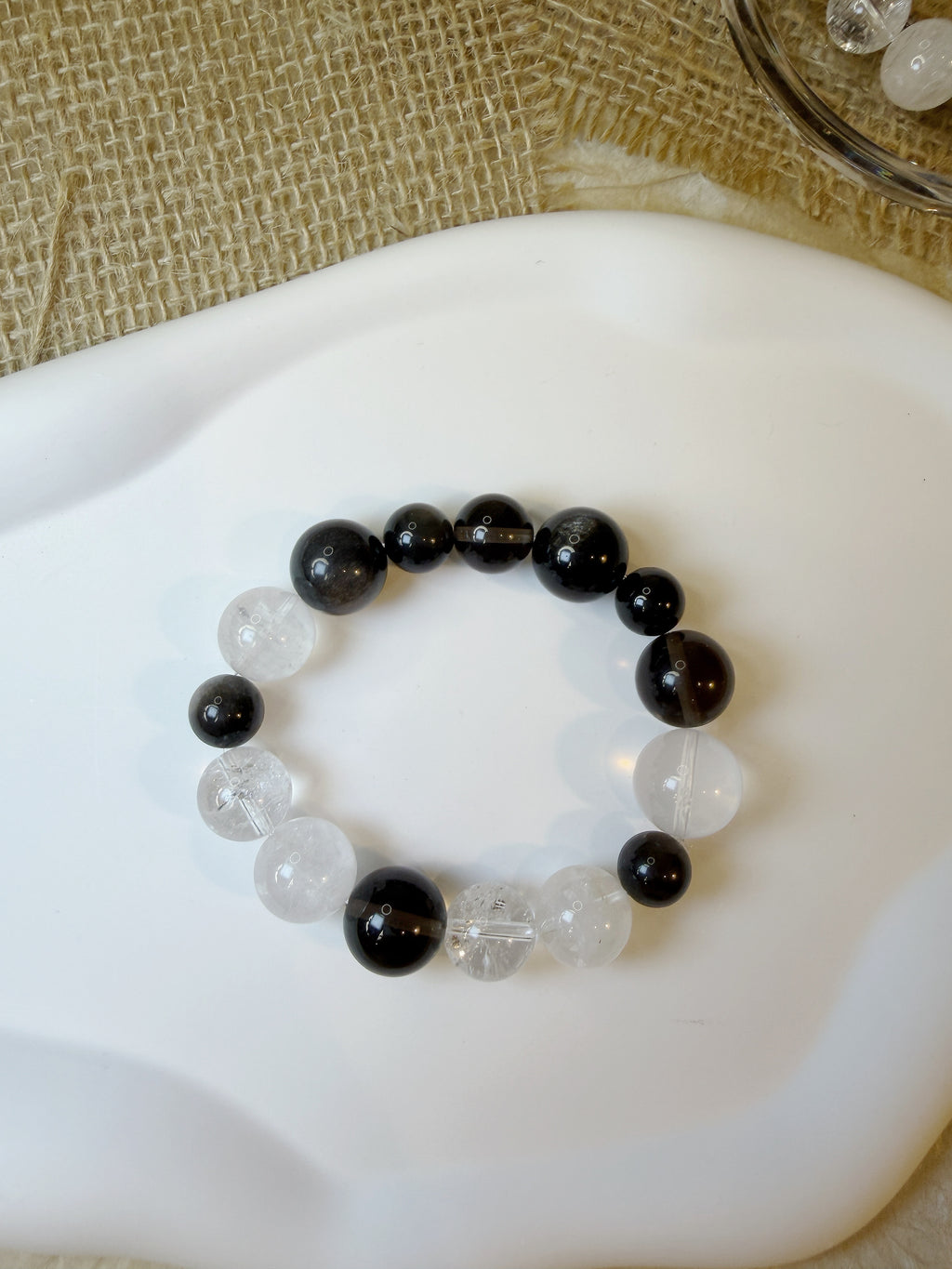 Power & Wealth Bracelet – Black Leadership Crystal with Silver Obsidian