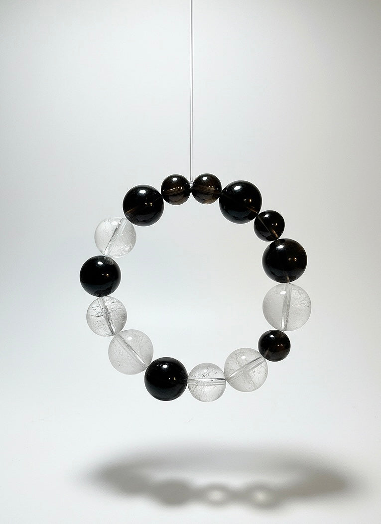 Power & Wealth Bracelet – Black Leadership Crystal with Silver Obsidian