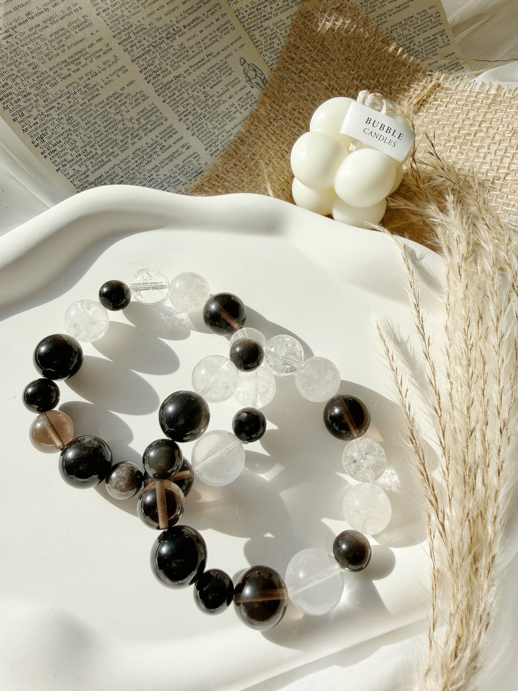 Power & Wealth Bracelet – Black Leadership Crystal with Silver Obsidian