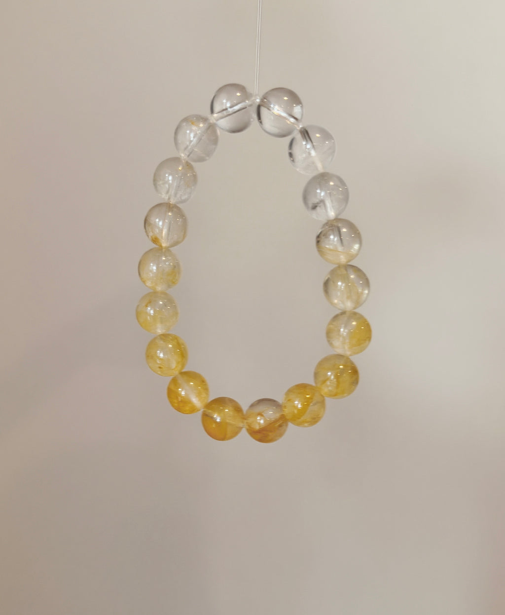 Gradient Citrine & White Crystal Bracelet