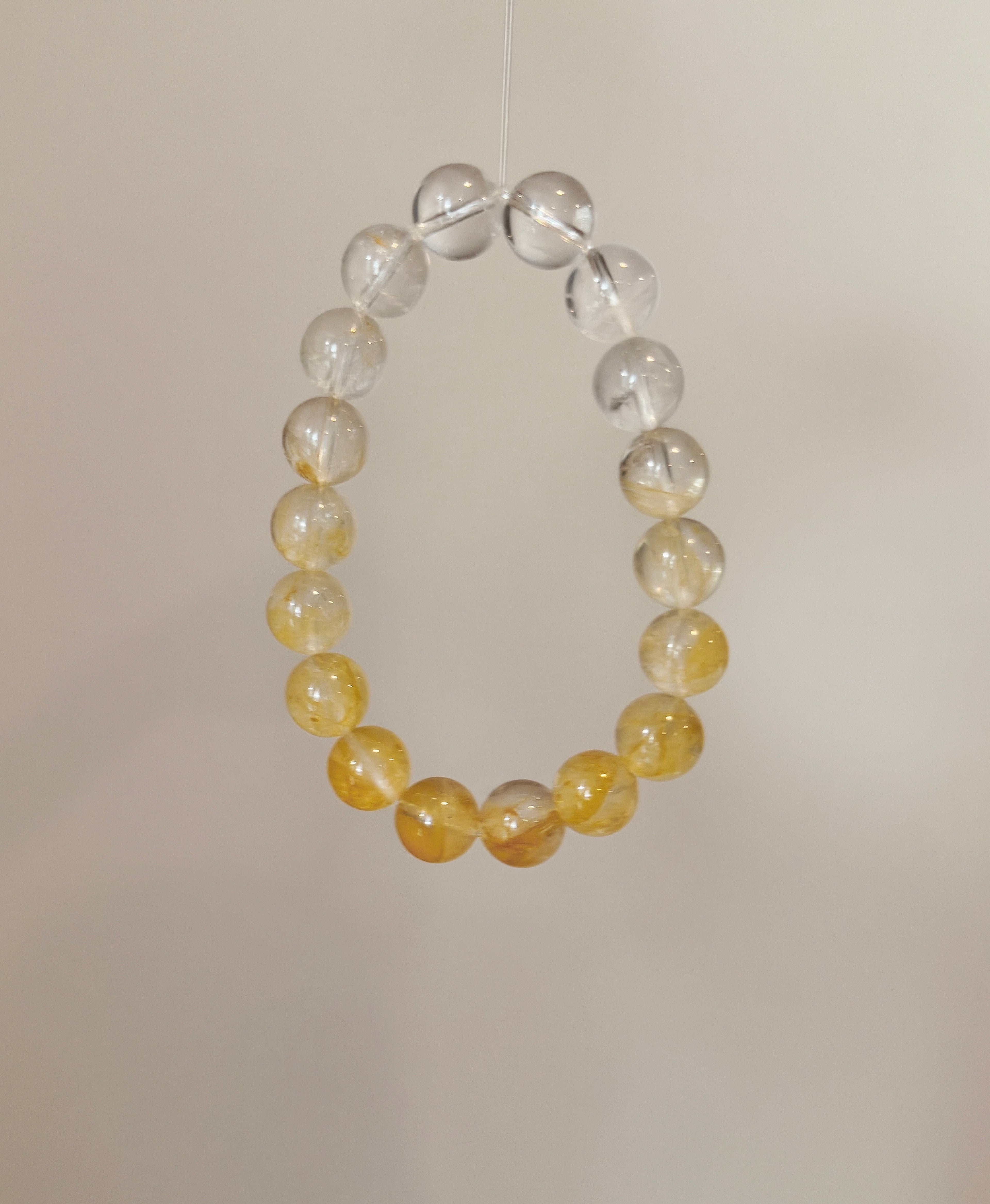 Gradient Citrine & White Crystal Bracelet