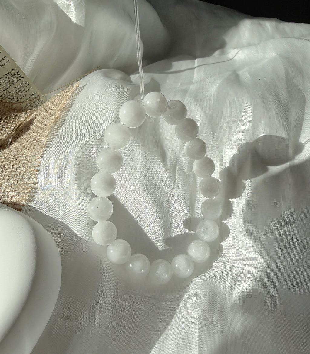 White Snowflake Phantom Quartz Bracelet