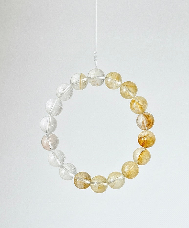 Gradient Citrine & White Crystal Bracelet