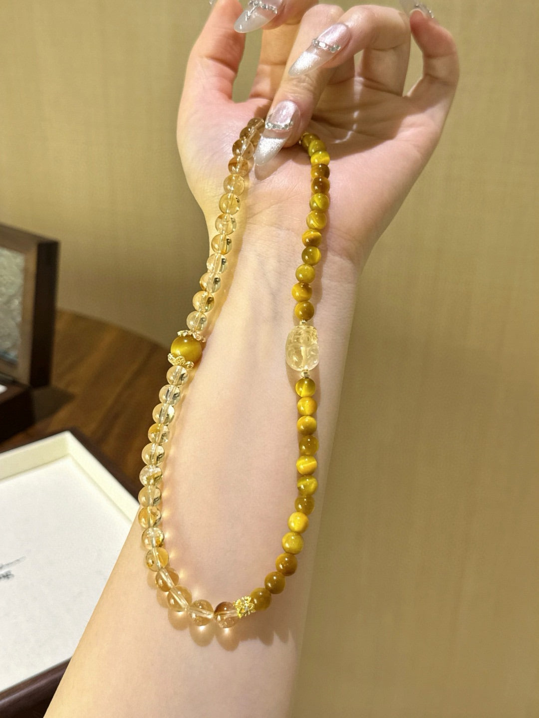 Golden Citrine Double Wrap Bracelet – Healing Gemstone Bracelet | Abundance, Protection & Clarity