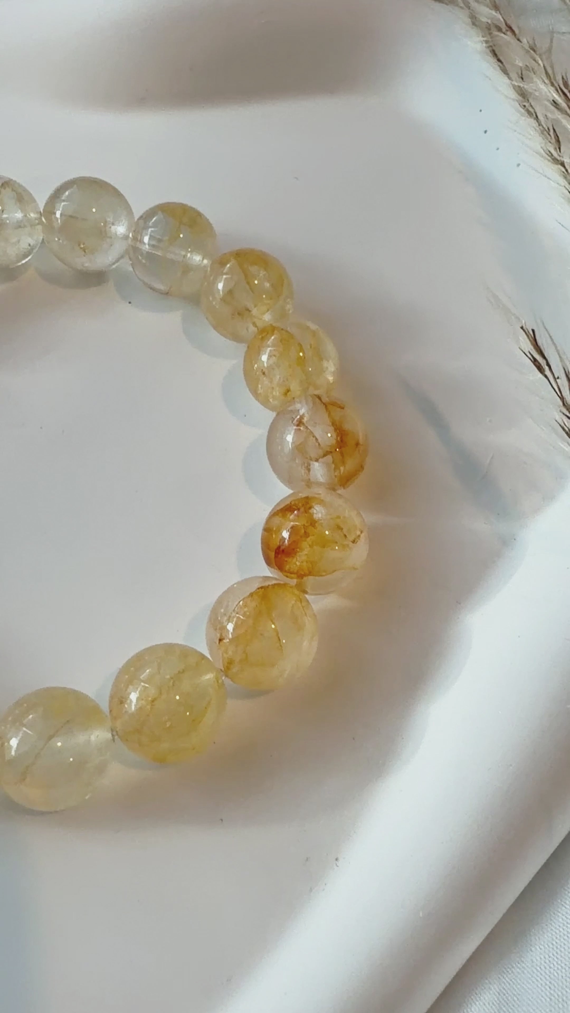 Gradient Citrine & White Crystal Bracelet