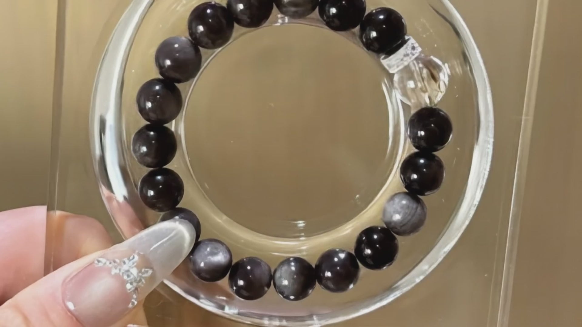 Natural Healing Black Gemstone Bracelet - Protection, Abundance & Prosperity - Handcrafted for Adults